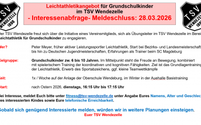 Leichtathletik für Grundschulkinder